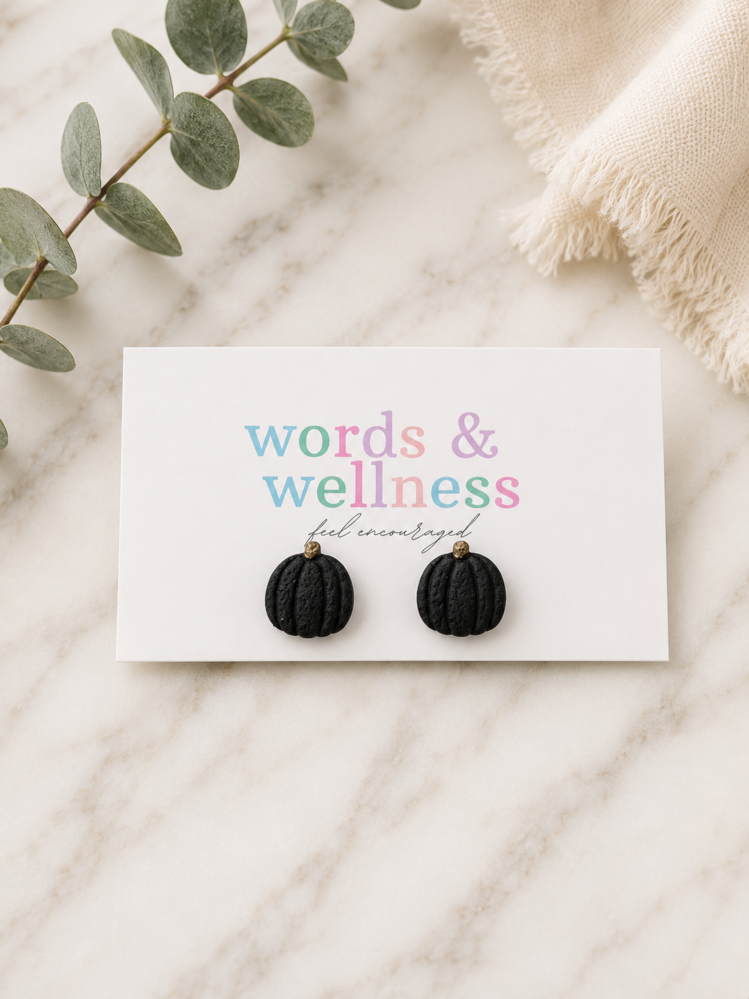 The Pumpkin Earrings (Black)
