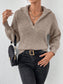 Perfect Half Zip Dropped Shoulder Pullover