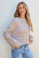 Birthday Confetti Round Neck Long Sleeve Sweater