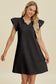 Double Take Ruffled V-Neck Cap Sleeve Dress