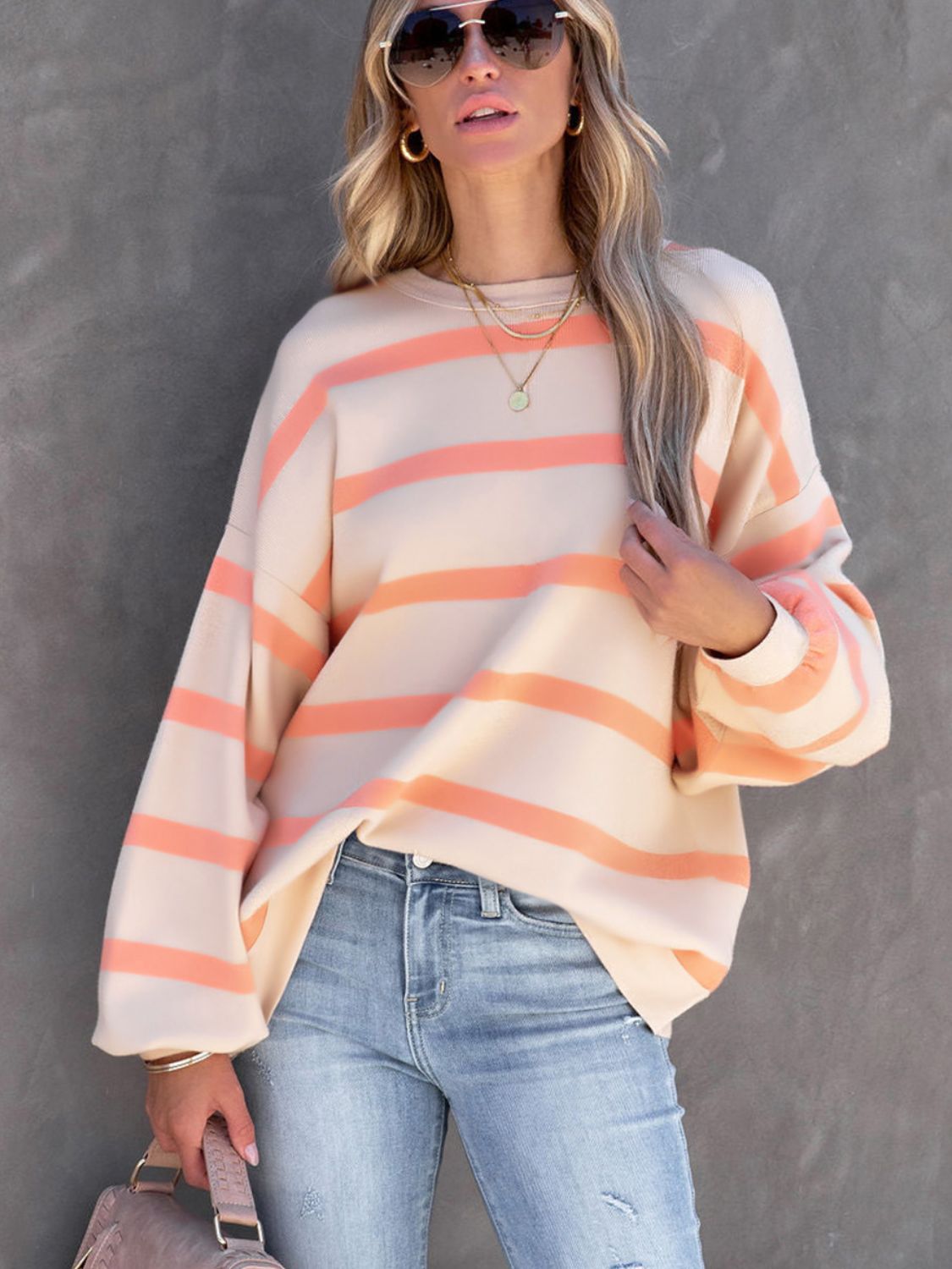 The Best Day Striped Long Sleeve Sweater