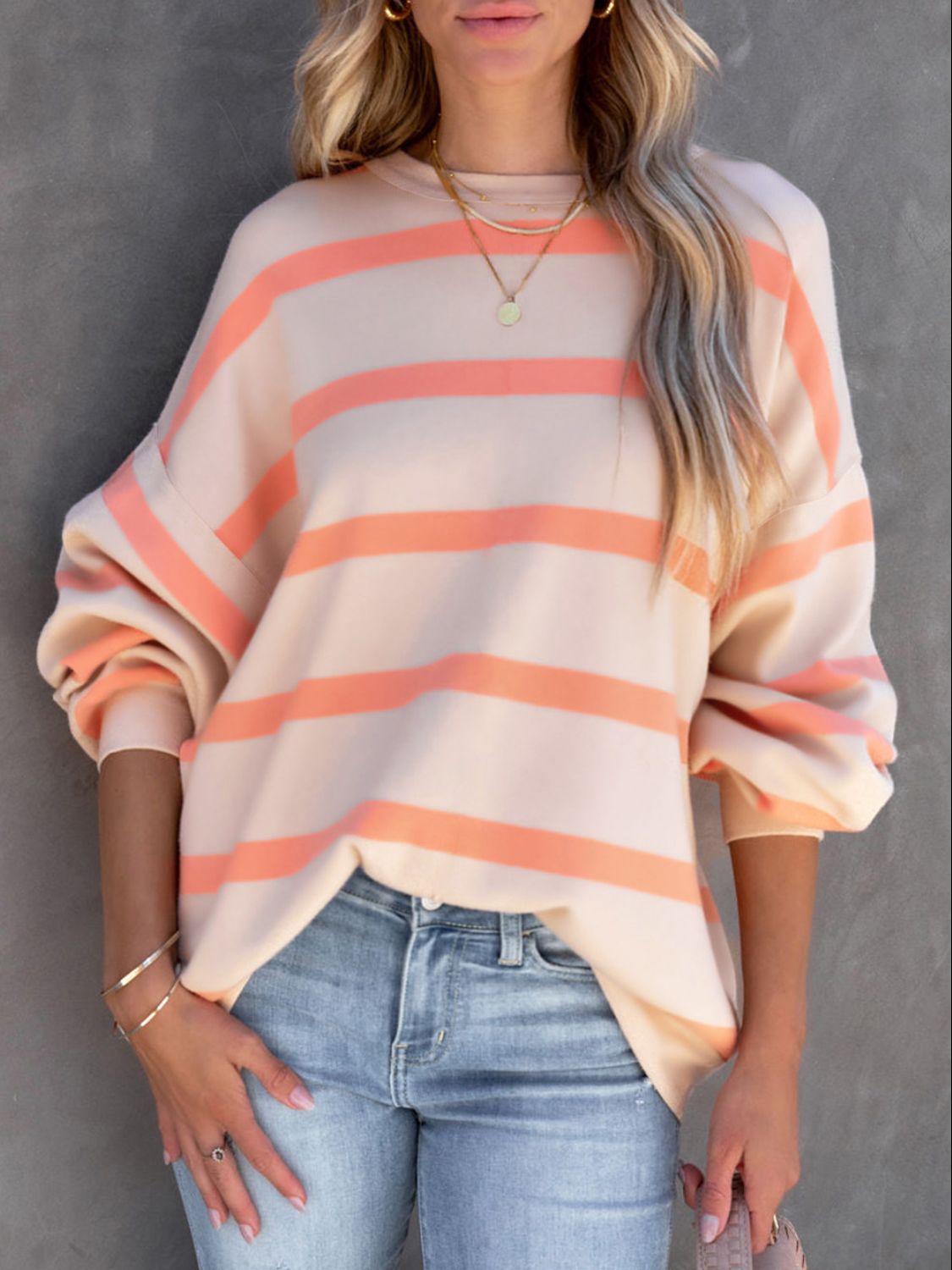 The Best Day Striped Long Sleeve Sweater