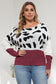 Come At Me Leopard Round Neck Long Sleeve Sweater