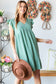 Better Days Ahead Ruffled Hem Dress, Dusty Sage