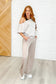 Chase the Pace Wide Leg Bottom in Taupe