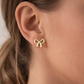 The Sarah - 18K Gold Coated Dainty Minimalist Bow Stud Earrings