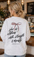 She Is Clothed Bow Graphic Sweatshirt - WHITE