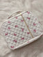 Quilted Zippered Bible Case with Pink Bows