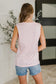 New Normal Pleat Detail Sleeveless Top in Pink