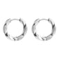 The Hailey - Stainless Steel Twisted Huggie Hoops