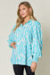 Double Take Smocked Long Sleeve Blouse