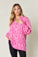 Double Take Smocked Long Sleeve Blouse