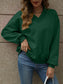 Jaded V-Neck Long Sleeve Dropped Shoulder Sweatshirt