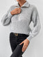 Perfect Half Zip Dropped Shoulder Pullover