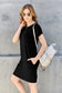 Perfect Black Short Sleeve Dress with Pockets