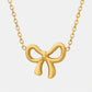 So Special Bow Pendant Gold Plated Necklace