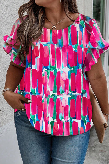 So Pretty Plus Size Petal Sleeve Blouse