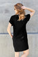 Perfect Black Short Sleeve Dress with Pockets