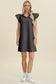 Double Take Ruffled V-Neck Cap Sleeve Dress